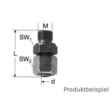 38S - M52x2 Gerade Einschraubstutzen einstellbar MS